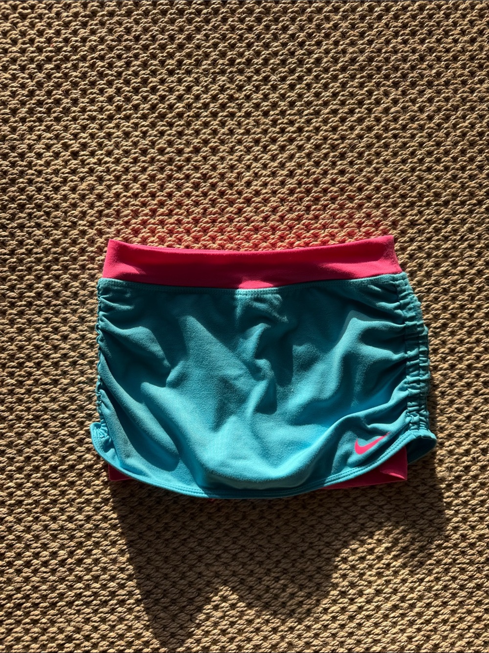 Nike Girls' Teal and Pink Athletic Skirt-Skort size 5 years